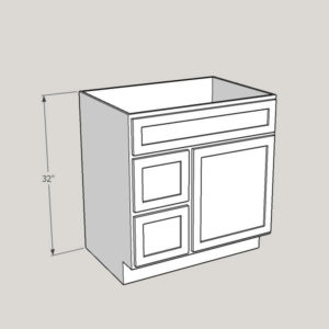 Vanity Sink Drawer Base