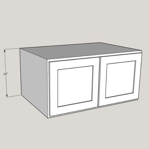Antique White 18 Height Wall Cabinets 2 Doors Top Cabinets